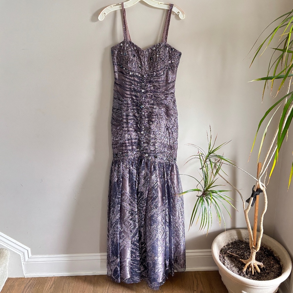 Purple Mermaid Prom Dress